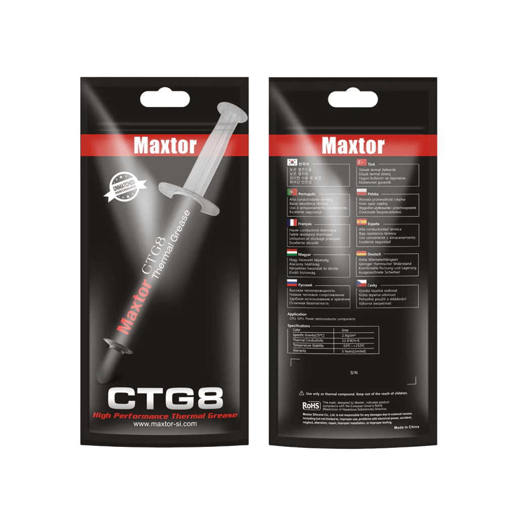 Maxtor CTG8-D 12.8 W/m·K Thermal Paste (2 g, PE Bag)